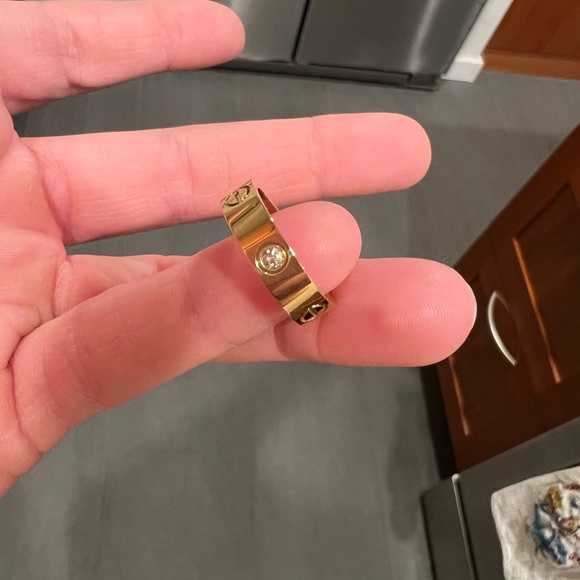 NEW Size 7 stainless steel gold plated love ring 😍 - Picture 7 of 8